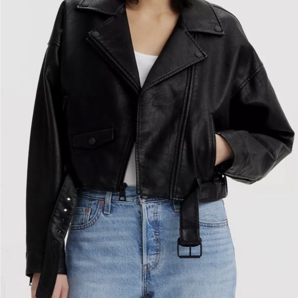 Levi’s Belted Crop Moto Jacket